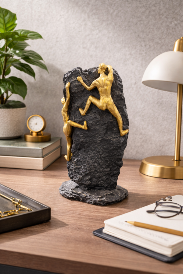 Climb Beyond – Inspirational Rock Climbing Sculpture – Rise and Inspire Collection (KN2355-21)