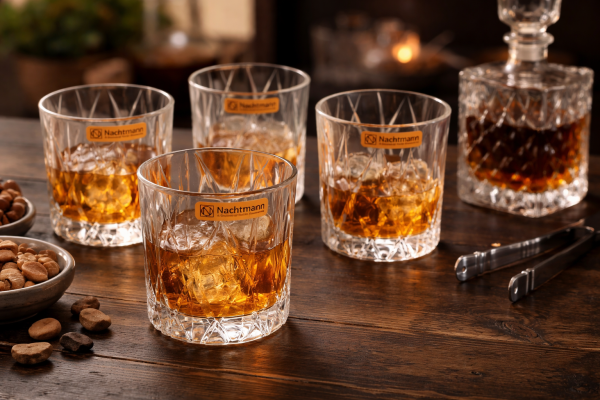 Nachtmann Crystal Modeern Whisky Glass 409ml Set of 6 Pcs (105594) – Premium Fine Bavarian Lead Free Glassware