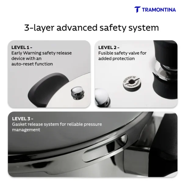 Tramontina Aero Triply Stainless Steel Pressure Cooker