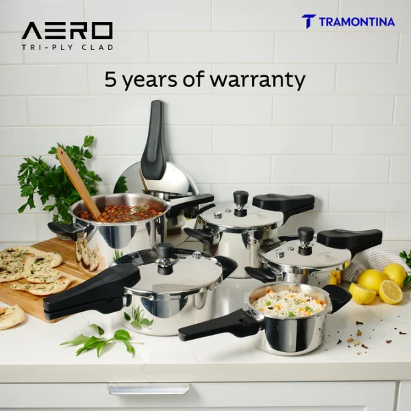 Tramontina Aero Triply Stainless Steel Pressure Cooker